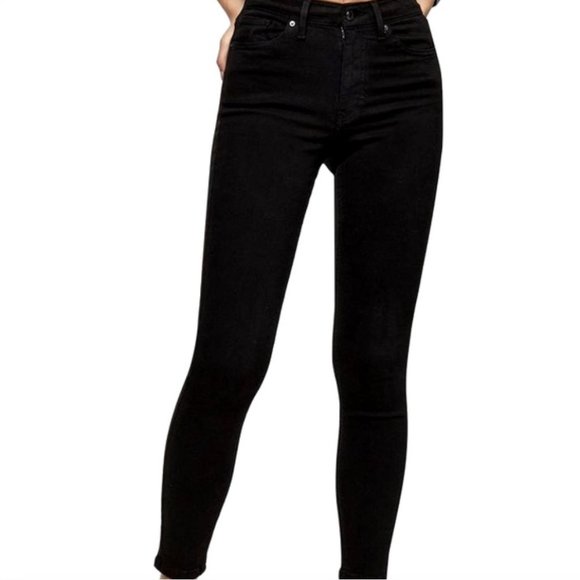 Topshop Black High Waisted Jamie Skinny Jeans - Picture 1 of 4